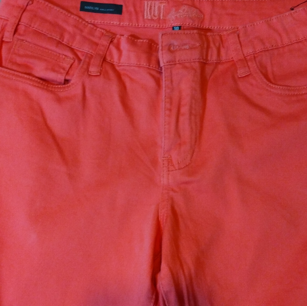 Kut from the kloth sz 10 red skinny jean womens - Picture 12 of 12